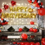 Red and Black Themed Anniversary Decoration