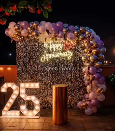 Silver Jubilee Sequin Wall Decorations