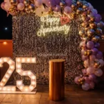 Silver Jubilee Sequin Wall Decorations