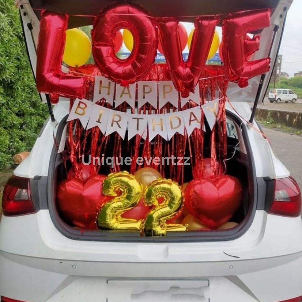 Car boot decoration for birthday