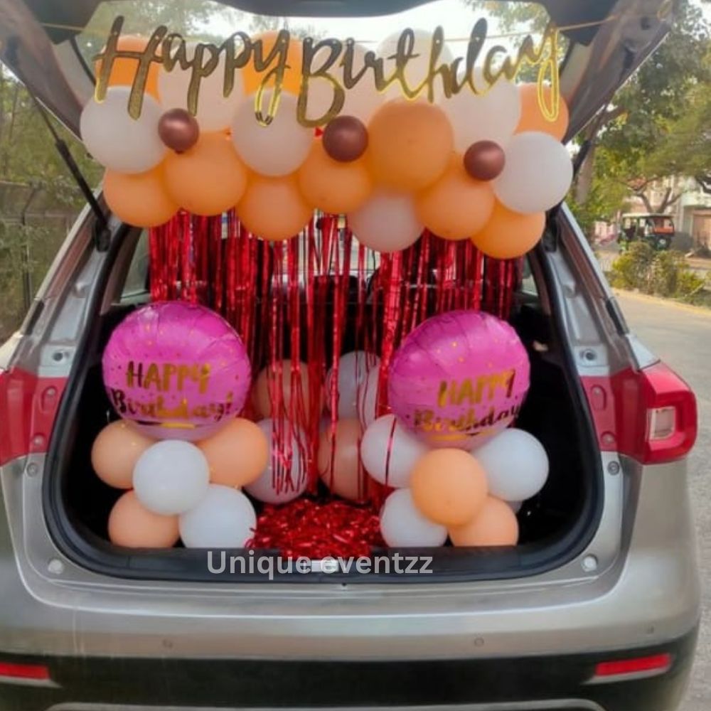 car decoration for surprise birthday decoration