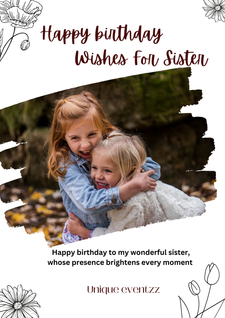 Happy Birthday Wishes For Sister