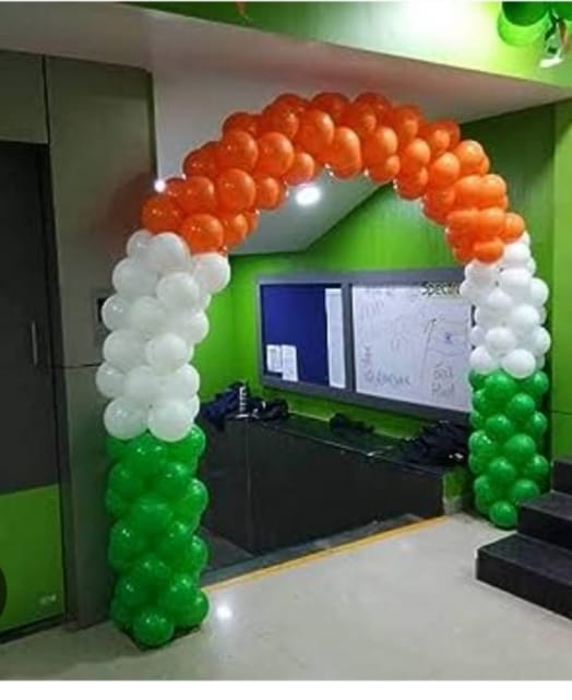 independence day entrance gate balloon decoration for office