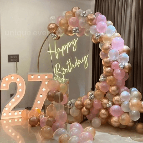 Birthday Neon Balloon Ring Surprise Decoration