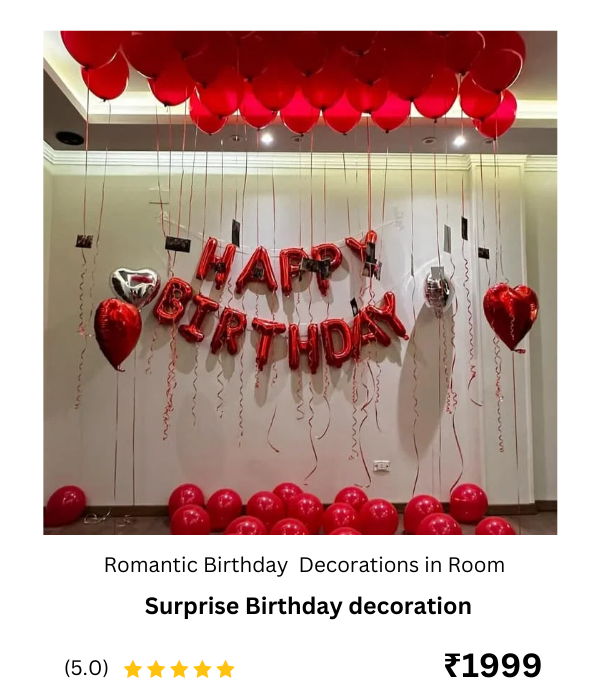 Romantic room decoration