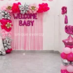 Pink Theme Baby Girl Welcome Decor