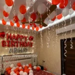 Romantic room decoration for birthday
