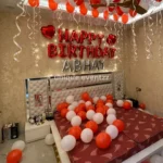 Romantic room decoration for birthday
