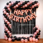 Chic Black and Rose Gold Birthday Affair