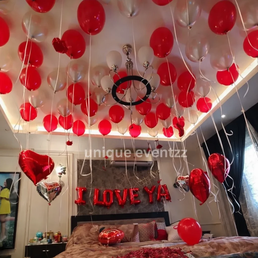 simple romantic room decoration