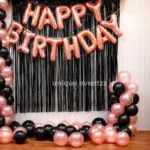 Chic Black and Rose Gold Birthday Affair