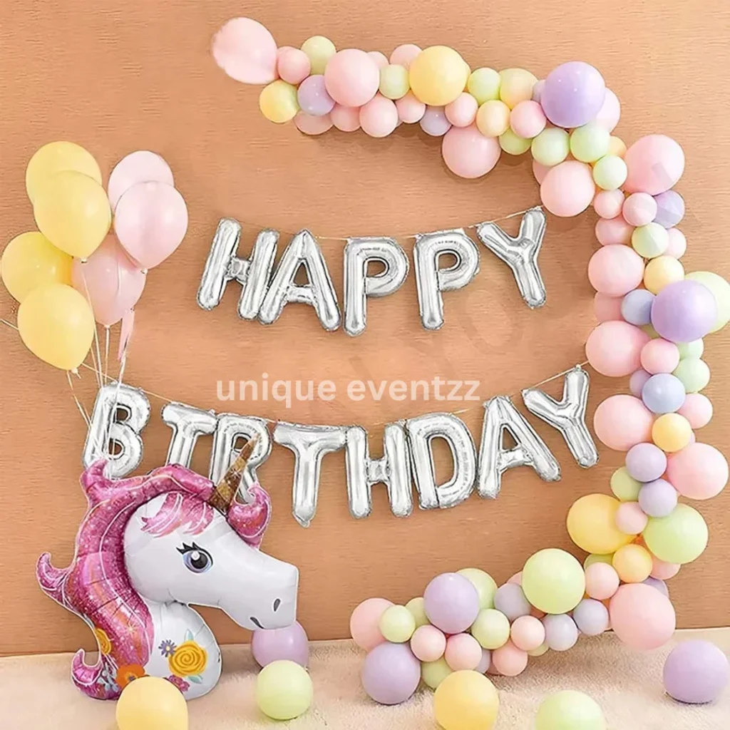 Simple Unicorn Birthday Theme decoration