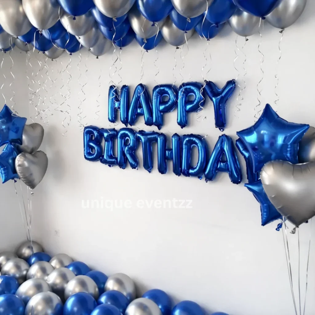 Simple Chrome Balloon Decoration