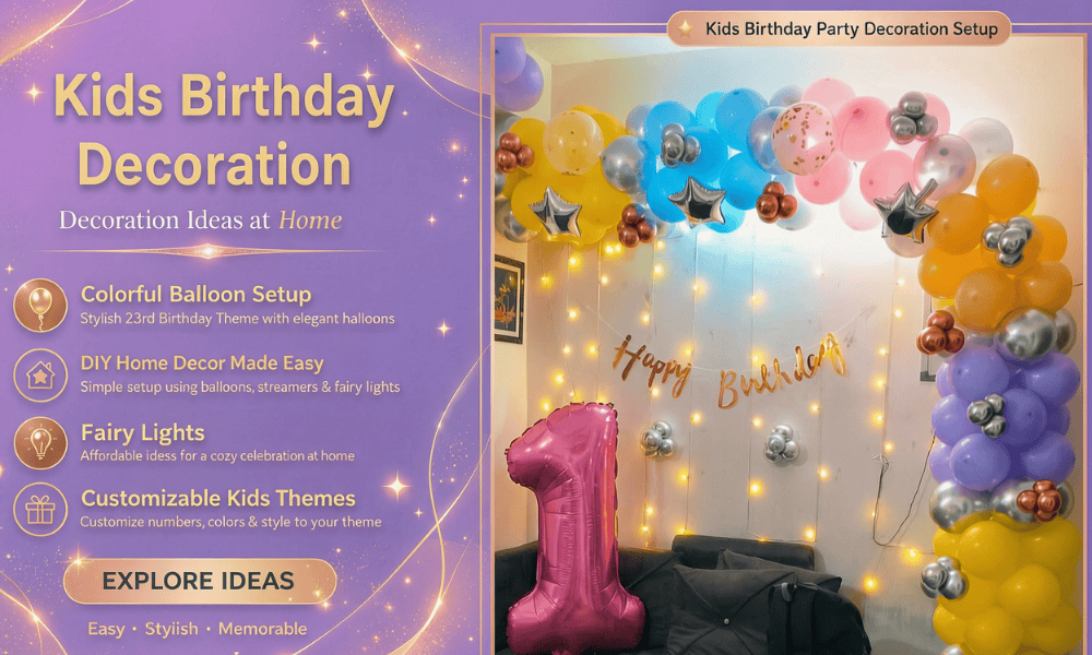 kids birthday party decoration ideas at home